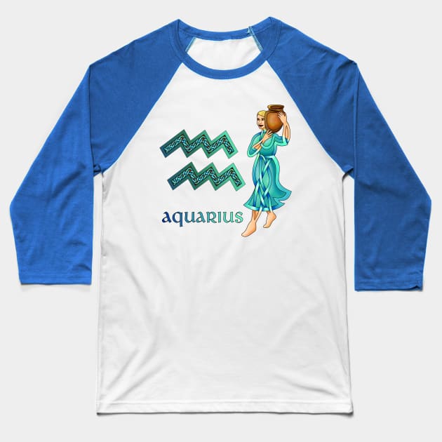 Aquarius Baseball T-Shirt by KnotYourWorld4